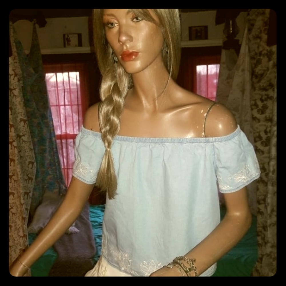 Charlotte Russe Embroidered Top